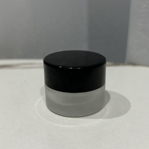 Tarro de muestra de vidrio esmerilado reutilizable de 15 ml con tapa de rosca y revestimiento interior para exfoliante corporal, loción, polvo, ungüento - Product Image 1