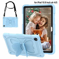 Étui de protection ultra-fin pour tablette iPad Air 5e/4e génération 10,9 pouces avec sangle de transport portable pour étudiants et voyages en extérieur