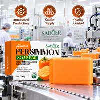 Savon Nettoyant en Gros Parfum Kaki OEM & ODM 100g Nettoyage en Profondeur Contrôle du Sébum Corps Visage Soin de la Peau Savon en Barre Parfum Fruité