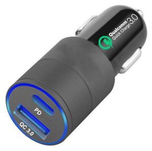 QC3.0+ Type-C Dual Port 40W Car Charger with ABS Material Fast Charging for Laptops & Mobile Phones-Factory Wholesale - Product Image 1