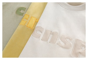 QUATU Printing on Demands Custom Embroidery Shirt Suede <b>Tshirt</b> High Quality Streetwear Oversized T Shirt Heavyweight - Product Image 3