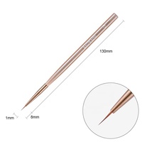 Pinceau à ongles en acrylique marron très vendu 2026 et pinceau à gel en nylon PA de haute qualité pour salon de manucure BW11-6