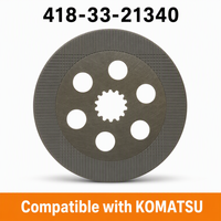 418-33-21340 KOMATSU Plaque de friction de transmission, disque d'embrayage 303mm IT15, dents internes Cb150