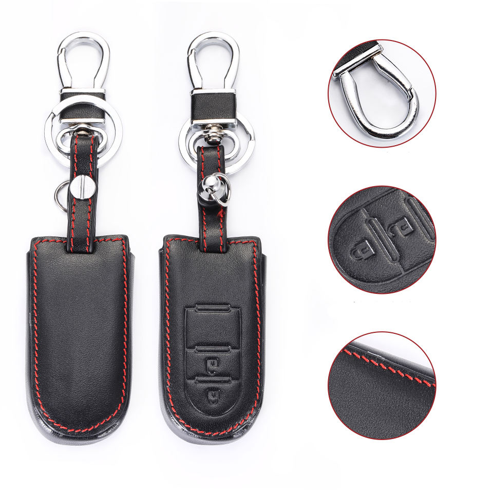 Leather Car Key Case for Toyota Daihatsu TANTO LA600S