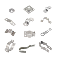 Pièces métalliques personnalisées Pince à verre rectangulaire Support fixe pour verre Pince de support pour stratifié Pince à verre en acier inoxydable pour mur de salle de bain
