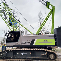 Grue sur chenilles ZCC550H 55 tonnes, 55*3.7t-m, 5.5t, 13-52m, 10 ° /30 ° Équipement de levage, 120/100 m/min, 140 kW, 830 N-m, ≤85 dB