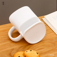 Tasses à café personnalisées pour fête de Noël, avec poche à biscuits intégrée, design mignon, logo personnalisé, en porcelaine, motif Cookie Monster, portables