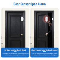 Système d'alarme intelligent pour maison connectée, double capteur 2-en-1 (vibration et détecteur magnétique de porte ABS portable), détecteur de bris et d'ouverture de porte 0-120dB