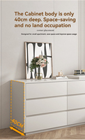 YOUTAI Nouvelle Arrivée Coiffeuse Moderne Tout-en-un en Panneau Synthétique avec Miroir Éclairé et Tiroirs, Ensemble de Maquillage pour Chambre