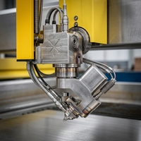 Machine de découpe au jet d'eau CNC, équipement de découpe du verre, commande par écran tactile pour verre teinté, verre feuilleté