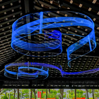 Lustres d'intérieur en acrylique à LED et lampes suspendues à hauteur réglable pour comptoir de bar et éclairage domestique