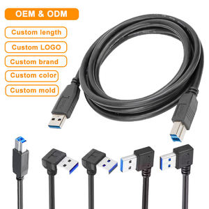 LUNG KAY 1M 2M 3M Wholesale <b>Printer</b> Usb 3.0 Data <b>Printer</b> Cable Copper 5Gbps Transfer Speed Black Am to Bm <b>Printer</b> Cable - Product Image 3