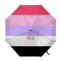 Parapluie pliable personnalisé avec drapeau arc-en-ciel aux éléments gays, adapté à tous les types d'événements en plein air et aux excursions de week-end en bord de lac