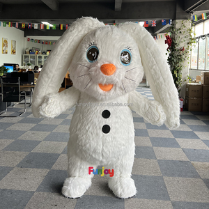 2m simpatico Costume da lepre viola gonfiabile divertente coniglietto di pasqua <span class=keywords><strong>vestito</strong></span> da <span class=keywords><strong>coniglio</strong></span> adulto completo corpo saltare in aria mascotte per il Marketing - Product Image 6
