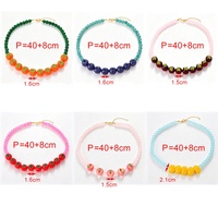 Asu 6 stijlen schattige fruit kralen choker kettingset verstelbaar zomer vakantie statement sieraden voor vrouwen