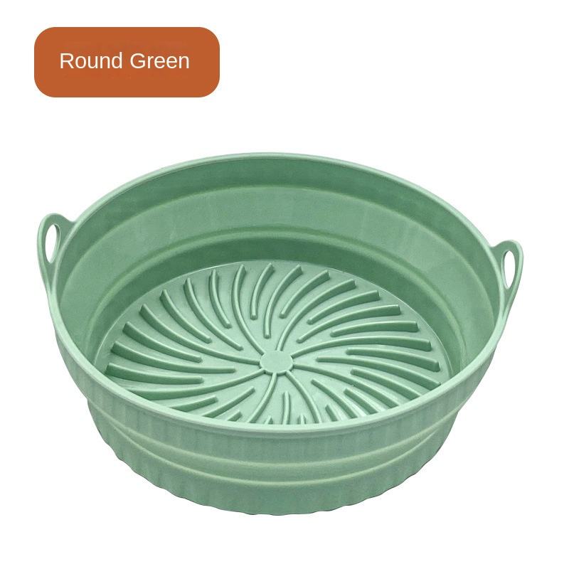 Assiette à frire ronde pliante verte