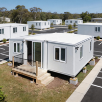 Maison conteneur extensible haut de gamme avec aménagement chambre-cuisine pour villas de villégiature et projets résidentiels