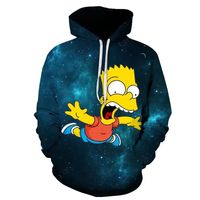 Sweat à capuche imprimé camouflage Bart Simpson avec logo personnalisé pour hommes femmes avec plusieurs tailles Streetwear Fashion Oversized Sweatshirt