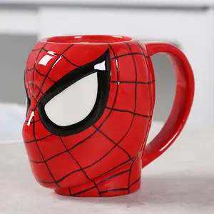Benutzer definierte Rächer Keramik Weihnachts geschenk Tasse Spider Man Hulk Thor Iron Man Superman 3D Kaffee becher Cartoon Anime Getränke Milch becher