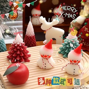 Velas Aromáticas con Forma de Muñeco de Nieve, Cera de Soja Mixta, Decoración Navideña, Ambiente Cálido para el Hogar - Product Image 3