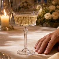 Flûte à champagne gravée avec logo, verre à champagne pour traiteur et mariage, verre de fête gravé vintage, gobelet, verre en cristal exquis