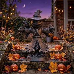 Statua di Spaventapasseri a Forma di Zucca, Decorazione Gotica per Halloween, Ornamento per Scrivania e Scaffali, Stampato in 3D - Product Image 5