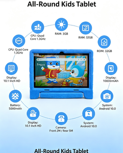 Tablette pour enfants P37PRO 10,1 pouces, Android 10, Quad Core, 3 Go + 32 Go, écran HD 1280*800, 5000 mAh, tablette éducative pour enfants avec protection contre les chocs - Product Image 4