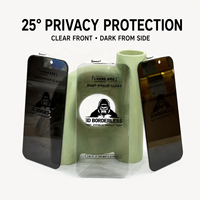Protection d'écran anti-espion 25 degrés pour iPhone 18 Pro Max 17 Air 16E, verre trempé 9H sans bordure 3D, anti-statique ESD, anti-poussière