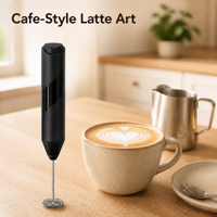 Mousseur à lait électrique portatif à piles, mini fouet en acier inoxydable pour café, latte, cappuccino, vente en gros personnalisée