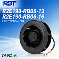 Ventilateur centrifuge AC R2E190-RB06-13 230V 117W 3150RPM 190mm à pales courbées vers l'arrière pour refroidissement d'armoire d'onduleur – Pièce de rechange