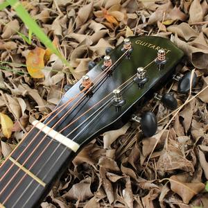 थोक सस्ती कीमत पोर्टेबल नए उत्पाद चमकदार काला 36 इंच ध्वनिक लकड़ी का गिटार - Product Image 5