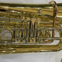 Tuba Rotari Lacquer emas BB kuningan kuning instrumen profesional