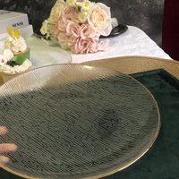 Phnom Penh – assiettes à dîner créatives en verre Transparent avec marteau en maille