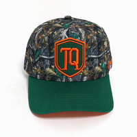 Gorra de Béisbol de 6 Paneles con Camuflaje Bosque Real, Logotipo 3D Personalizado, Visera Curva de Poliéster, Transpirable/Impermeable, Unisex para Exteriores