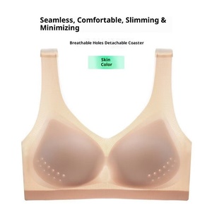 Summer Ultra-Thin Ice Silk Seamless <strong>Bra</strong> for Women Plus Size Large Busts 3/4 Cup Breathable Wireless Anti-Sagging <strong>Removable</strong> <strong>Pads</strong> - Product Image 6