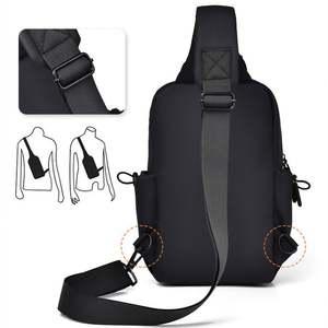 Best Selling Fashion Waterproof Motorcycle Chest <b>Bag</b> With USB Crossbody Sling <b>Bag</b> <b>Sports</b> Belt <b>Bag</b> for <b>Men</b> - Product Image 5