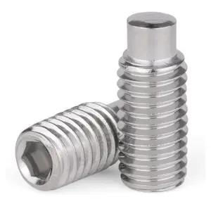 Factory 304 Stainless Steel Hexagon setting screws with points M8 M10 Set Screw