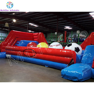 Lớn PVC Inflatable trở ngại nhảy WIPEOUT Xtreme bóng chạy bên trò chơi thể thao với Blower bao gồm - Product Image 2