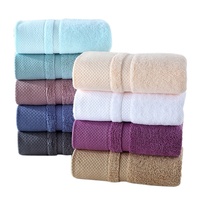 Serviette en coton épaissie de 120g à longues fibres pour adultes absorbant doux avec logo personnalisé pour hôtels et literie