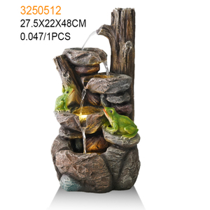 Handgefertigter, handbemalter Steinbrunnen mit Harz-Dekoration für Innen- und Außenbereich - Product Image 2