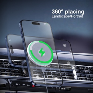15 Wát <span class=keywords><strong>Qi</strong></span> chứng nhận từ sạc xe hơi không dây với xe núi người giữ điện thoại và Type-C đầu vào - Product Image 4