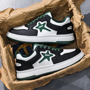 Chaussures pour hommes 2025 Nouvelle collection respirante blanche tendance à semelle épaisse, chaussures de sport décontractées de haute qualité, style marche et skateboard - Product Image 4