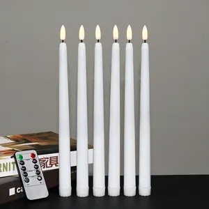 High Quality Holiday Lighting Frameless Flickering Thin Taper Led Candles