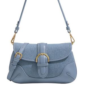 กระเป๋าสะพายไหล่หนังนิ่มแบบจีบหลากสีเรียบง่ายและมีสไตล์ - Product Image 4