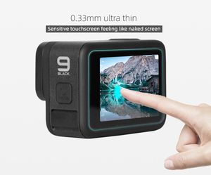 HOSHI-Película protectora para <span class=keywords><strong>GoPro</strong></span> <span class=keywords><strong>Hero9</strong></span>, película templada antiarañazos, antigrietas, a prueba de aceite, a prueba de huellas dactilares, HD, a prueba de explosiones - Product Image 5