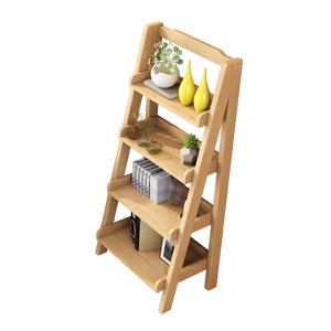Estantería multicapa trapezoidal moderna de madera escalonada pequeño dormitorio nórdico sala de estar balcón piso estante de almacenamiento blanco - Product Image 5