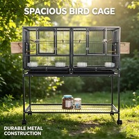Cage d'élevage de perroquets de luxe moderne empilable en gros, multi-niveaux, 6 compartiments, thermolaquée pour intérieur/extérieur, pour pigeons et canaris