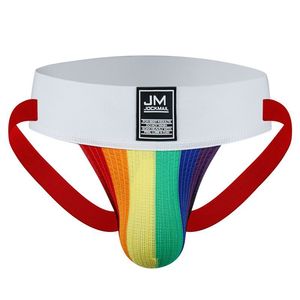 <span class=keywords><strong>Perizoma</strong></span> Jockstrap a righe arcobaleno personalizzato biancheria intima Sexy Gay da <span class=keywords><strong>uomo</strong></span> realizzata con materiali di <span class=keywords><strong>cotone</strong></span> tipo classico - Product Image 5