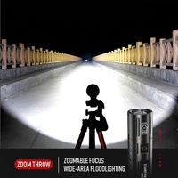 Mini lampe de poche Ultra-lumineuse rechargeable par USB, lampe de poche tactique multifonctionnelle à zoom longue portée pour le camping en plein air