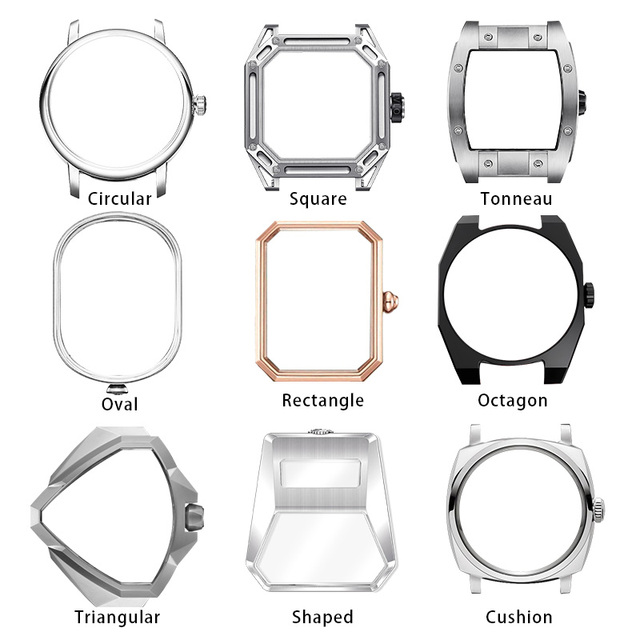Mechanical Watch Case Tonneau Octagon Triangular Cushion Custom Multi-Shape Stainless Steel Housing OEM Watchcase Manufacturers